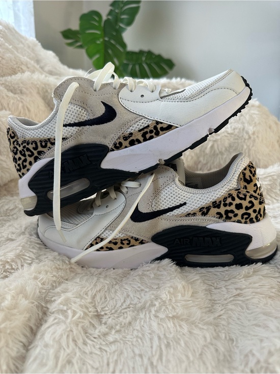 Nike Shoes - Nike Air Max Leopard Print Sneakers - White, Black & Tan